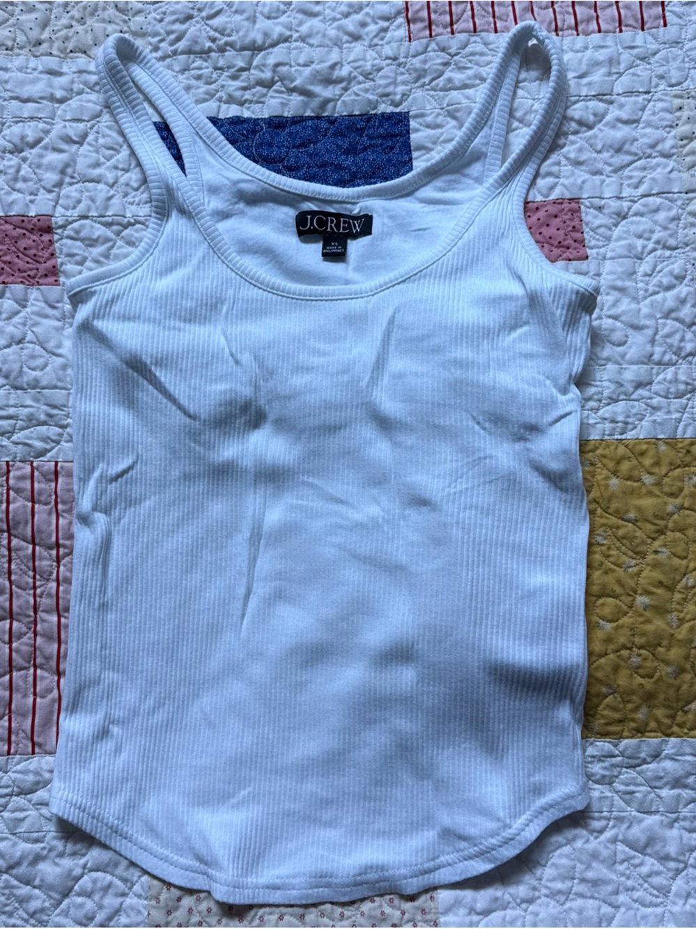 J. Crew White Ribbed Tank Top for Kids